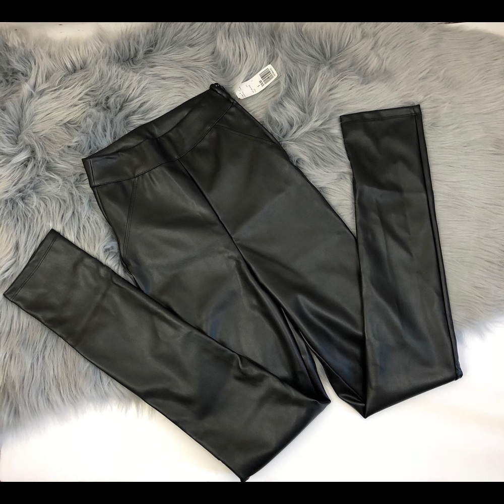 Black F21 Faux Leather Pant